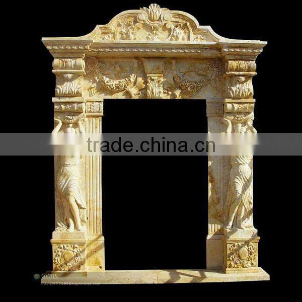 Decorative Marble Door Frame With Statue Design