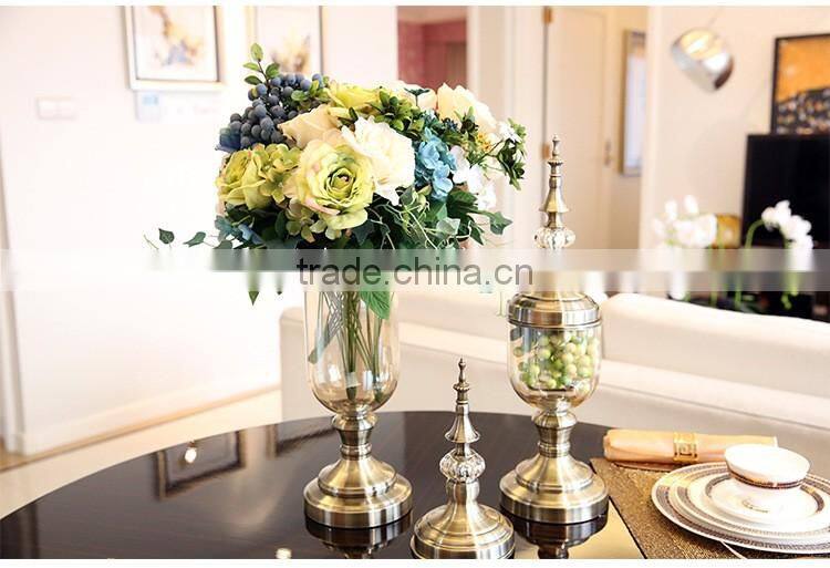 New design european style home wedding decor transparent glass vase