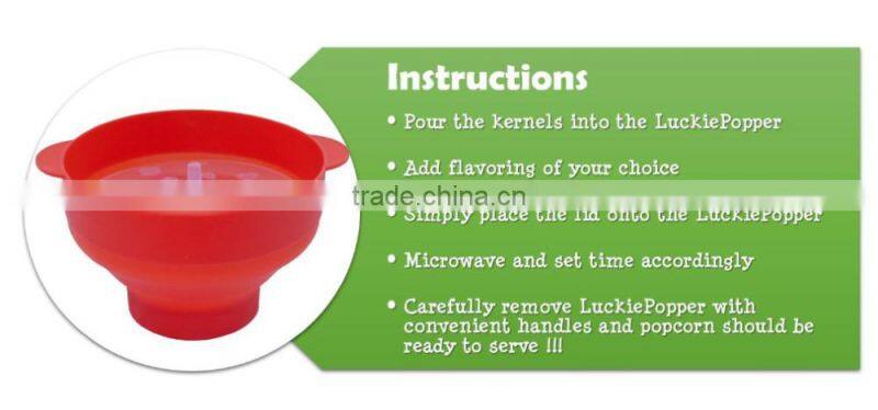 silicone popcorn maker microwave popcorn,custom logo printed popcorn