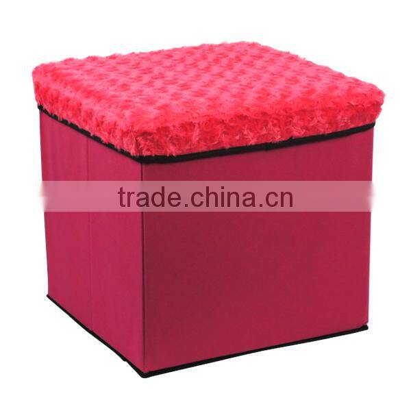 Foldable Grey Large Size Storage Stool