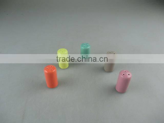 stocked colorful ceramics salt&pepper shakers
