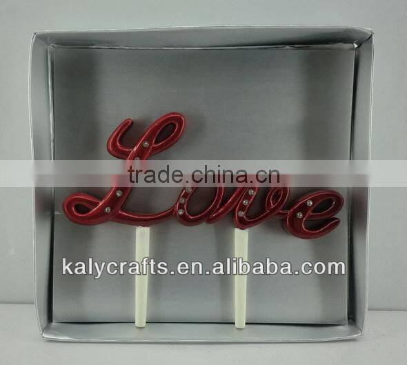 resin love wedding cake topper