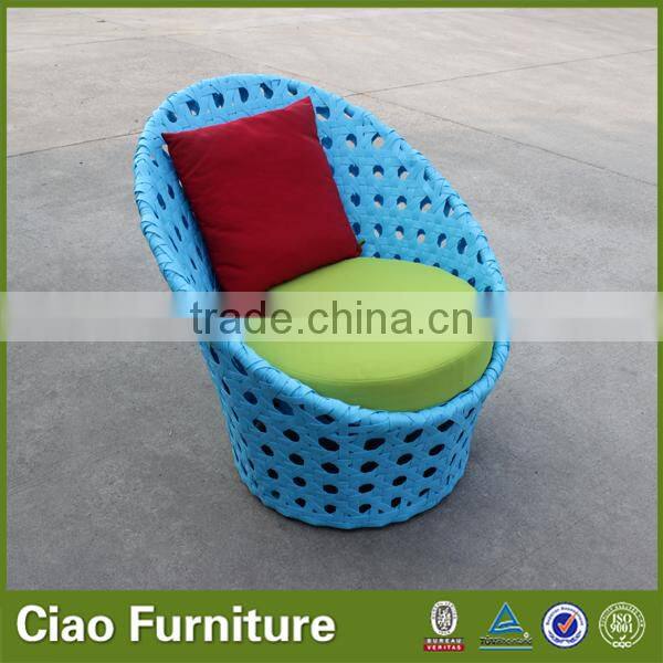Special weaving flat rattan small recliner chair