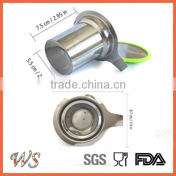 WS-TS18 Stainless Steel Mug Tea Filter Tea Infuser bottle with Silicone Rimmed Lid