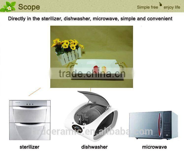 China stock ceramic dinner plates with handles