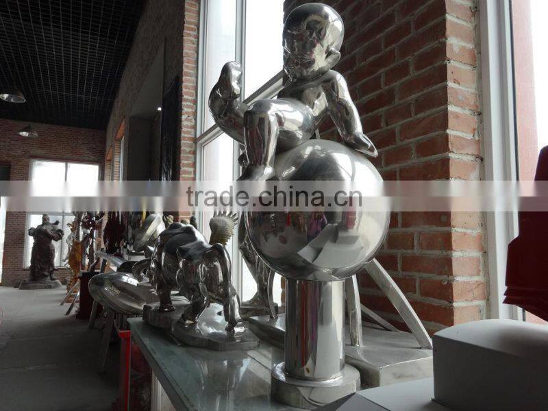 Kids stainless steel sculpture