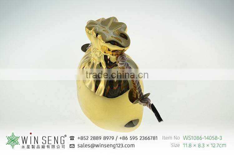 coins for sale antique gold ceramic bag shaped piggy bank for decoration