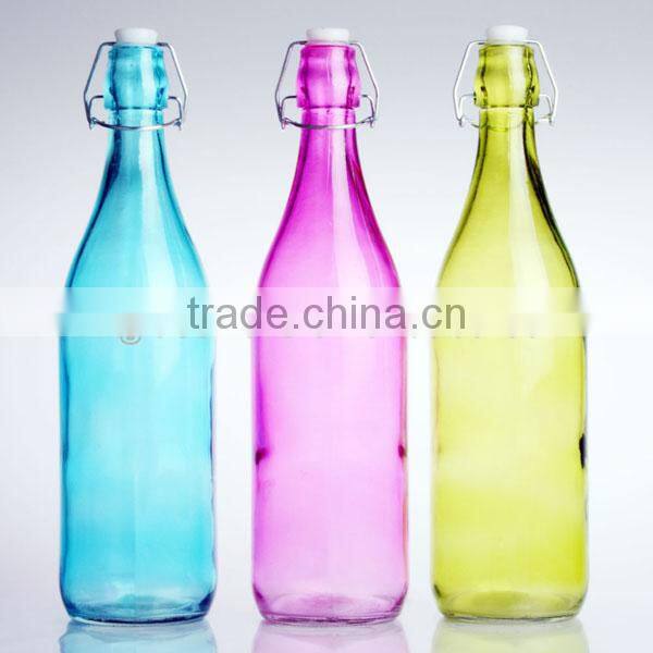 500ml color painted glass milk bottle