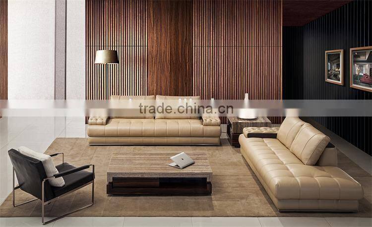 luxury home furniture brighted colored italian leather sofa set