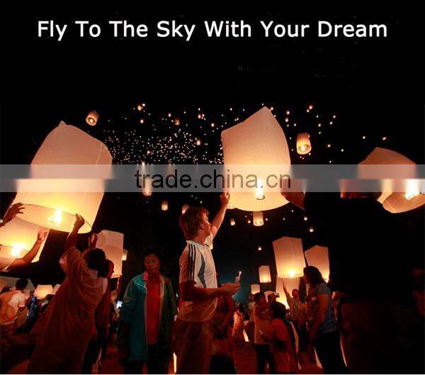2015 Cheap wholesale ECO-friendly chinese paper flying sky lantern for christmas