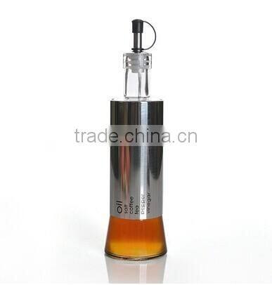 red spraying plastic cylinder glass big bottom oil bottle
