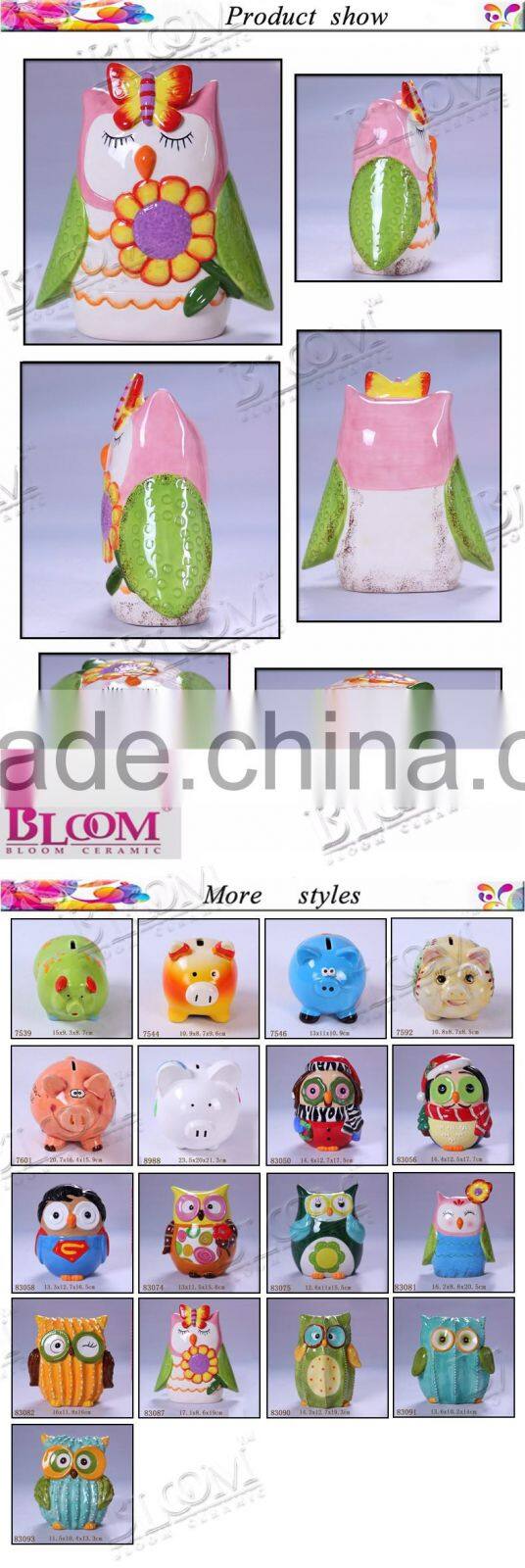 New design kids gift wholesale ceramic piggy banks