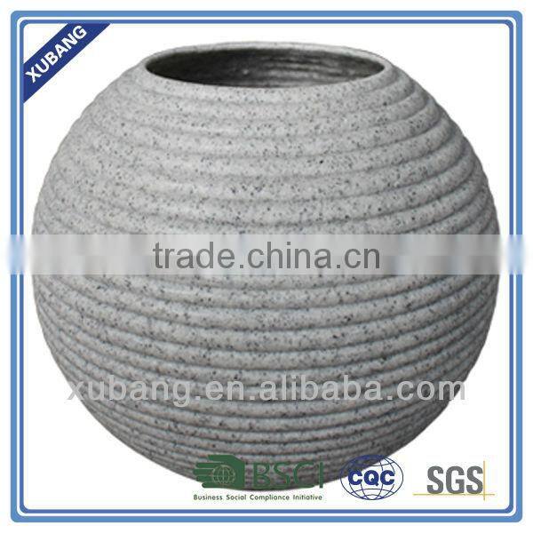 sandstone Bold stripe ball garden decor vase