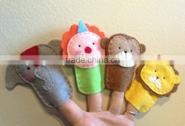 2017 best selling new product decorative custom handmade fabric fashion innovative animal felt finger puppet wholesale