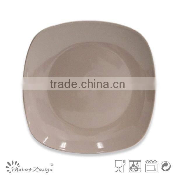 solid color square ceramic salad plate
