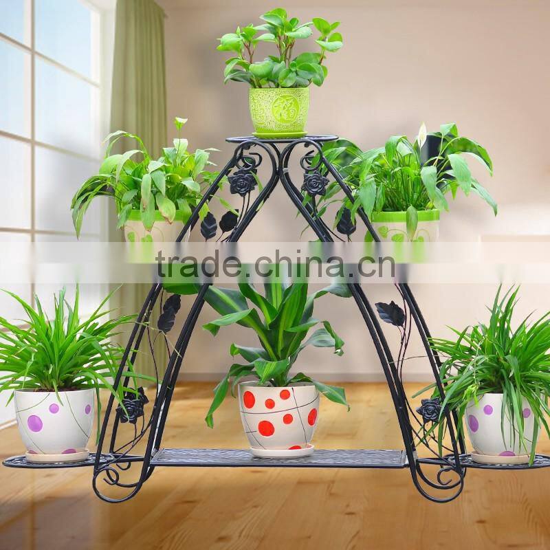 2016 Factory Custom Handmade Metal Garden Flower Pot Stand