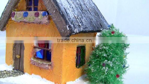 Little Christmas House with colored light