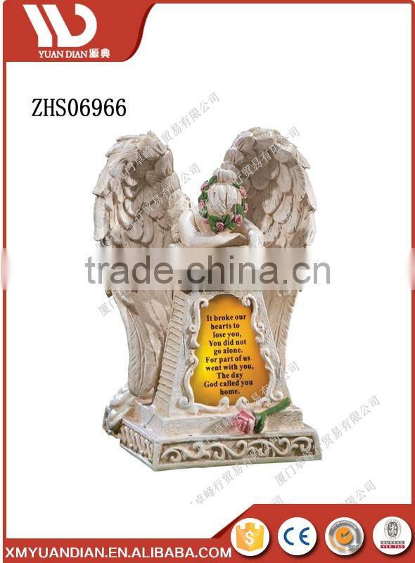 resin Solar Lighted Weeping Angel Garden Memorial