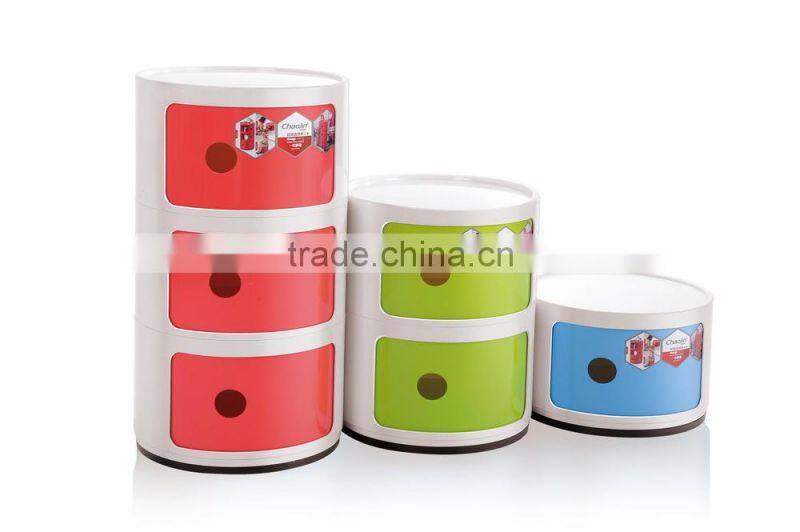 Drawer type Round bedside table/Jewelry Cabinet storage Box / Finishing Box