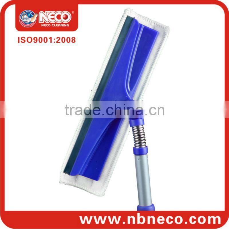 Spring adjusted head window cleaner