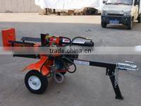 Italy Bologna Fair exhibited horizontal and vertical hydraulic Honda 6.5hp engine 16ton petrol powered wood splitter