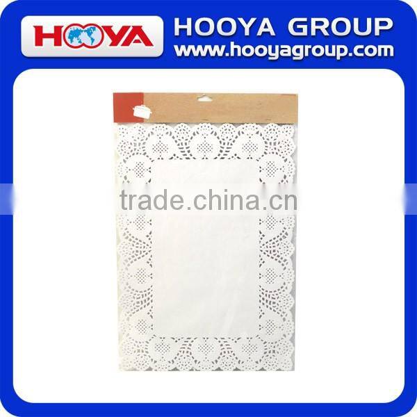 24PCS 30x40cm White Rectangle Greaseproof Disposable Lace Paper Doilies Cake Placemats for Cookies Wedding Cupcake Dessert