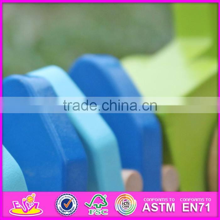 2016 new design wooden crocodile car baby pull toys W05C077