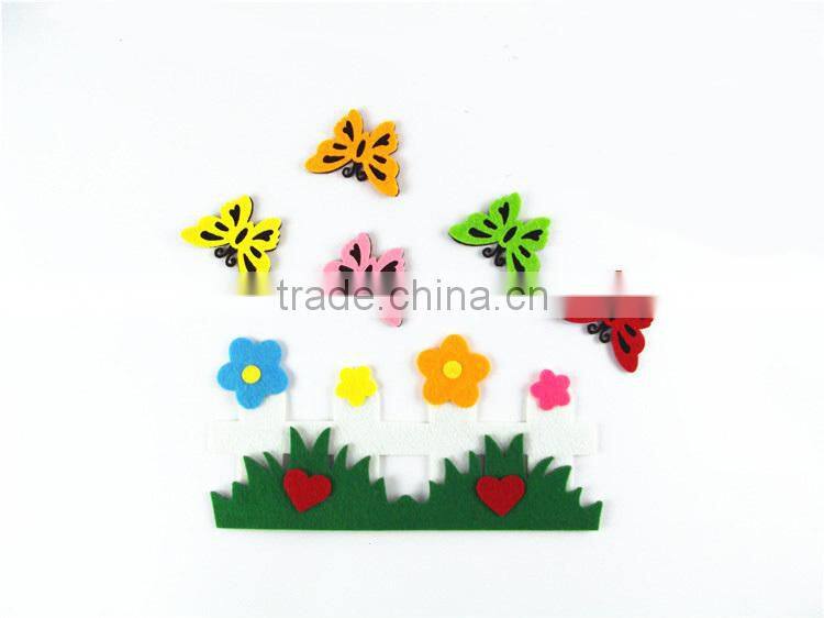 Fashion decorative wall sticker , 3D butterfly kindergarten Children room wall stick