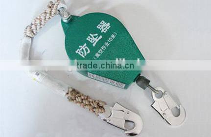 2017 hot sale wire rope fall arrester/30m falling protector