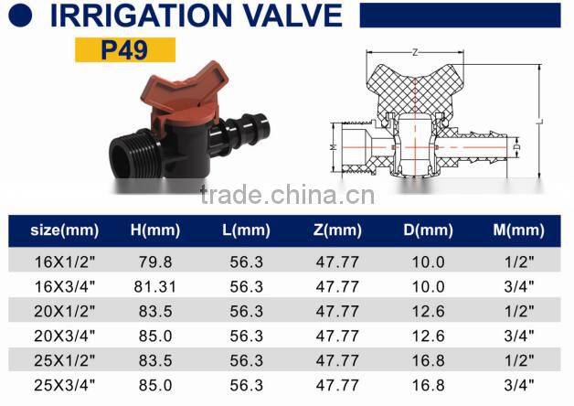 TY High quality PP compression fittings IRRIGATION VALVE eco-friendly Cheap Price Full Size factory price list discount