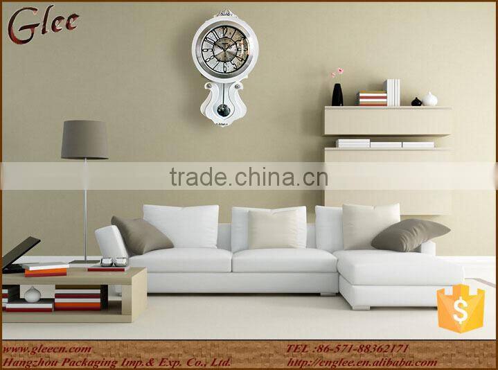 Vintage wooden clock, wall clock, solid wood, 62cmH*30cmDIAM*7.8cmT