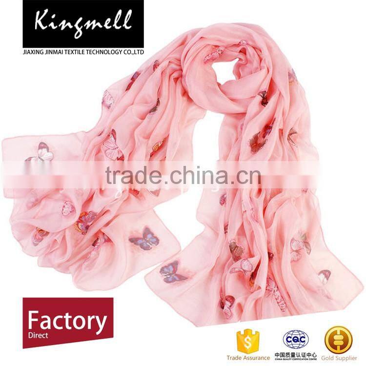 Custom 2017 women accesory latest designs digital print polyester chiffon scarf