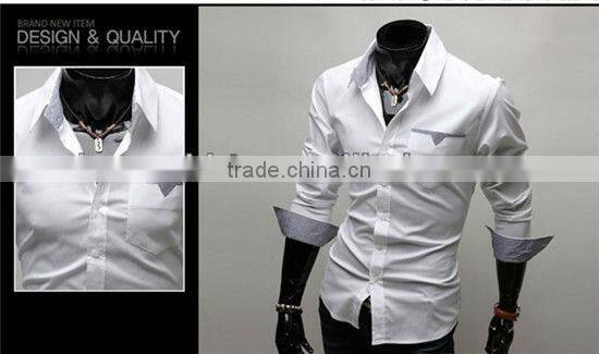 Italian style mens shirts man slim fit fashion designs shirts