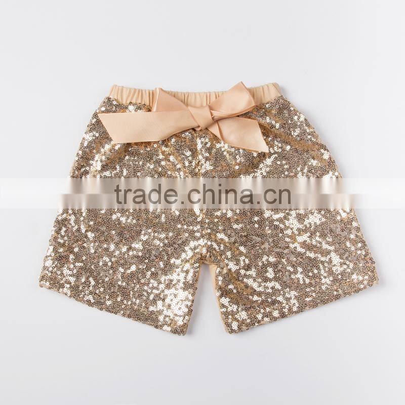 2016 china yiwu rand product and wholesale and EXW price sequin shorts for baby kids for summer and sport wearing