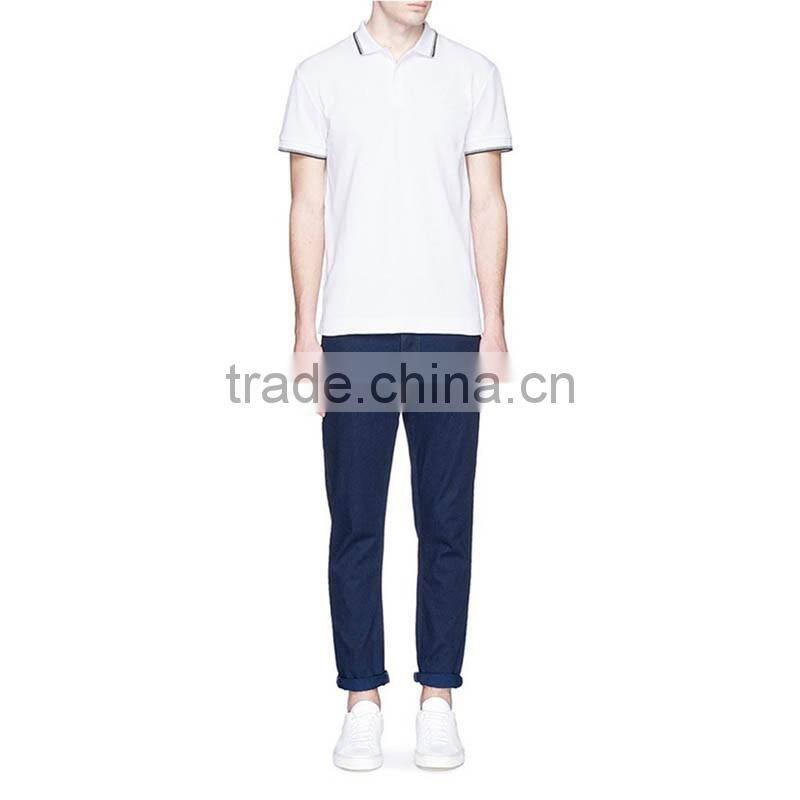 China wholesale blank white polo shirts cheap double collar polo shirt