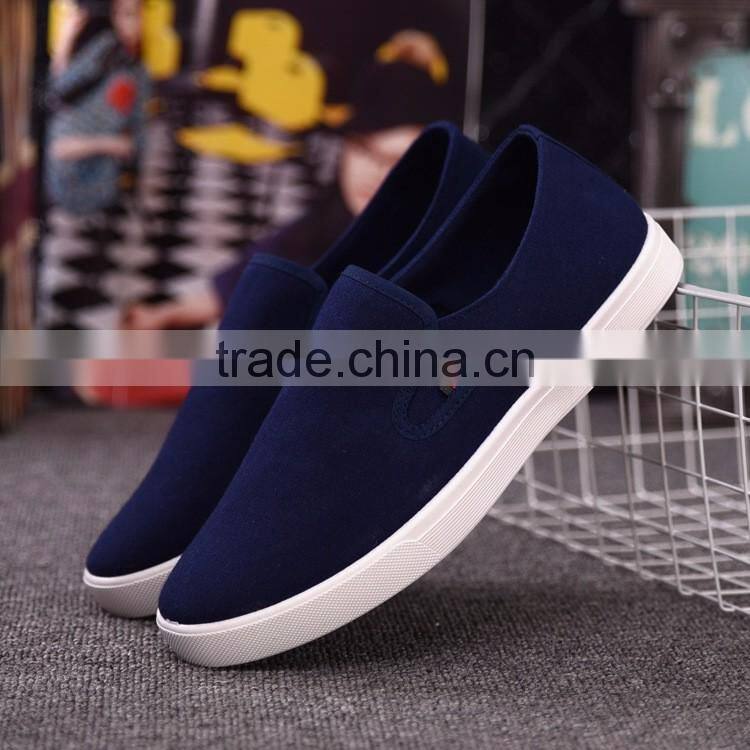 Fashion design latest new model slip-on canvas men shoes