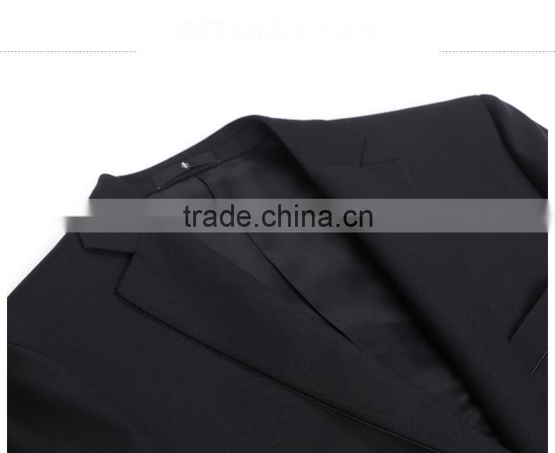 Latest Custom Design Best Brand Men'S 1 Button Black Coat Pant Men Suit