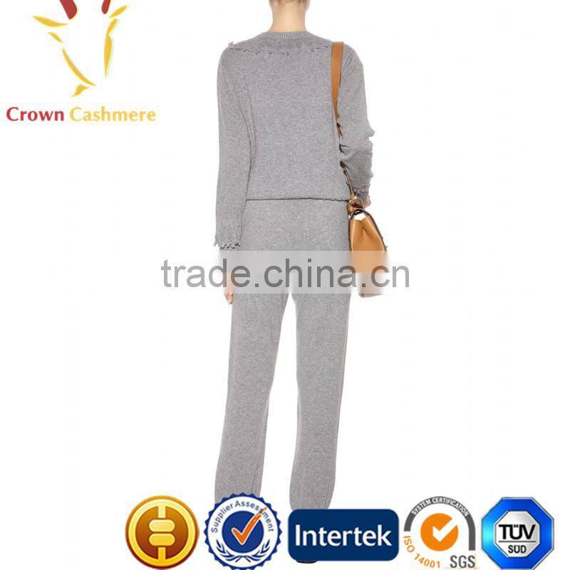 Fashion Woman's Knitted Cashmere Pants Casual Pants Trousers