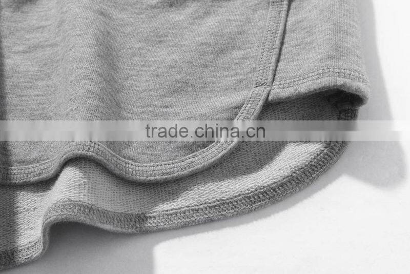 2017 wholesale blank grey gym shorts sweat shorts men