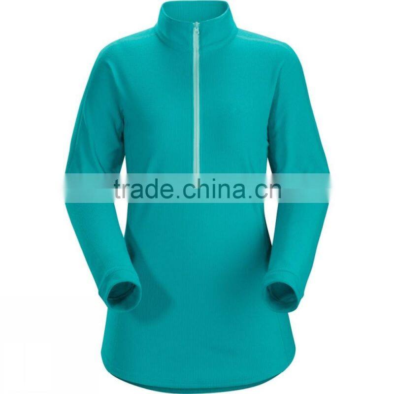 Womens fashion cotton slim fit zip up hoodie fleece jacket polar fleece jacket