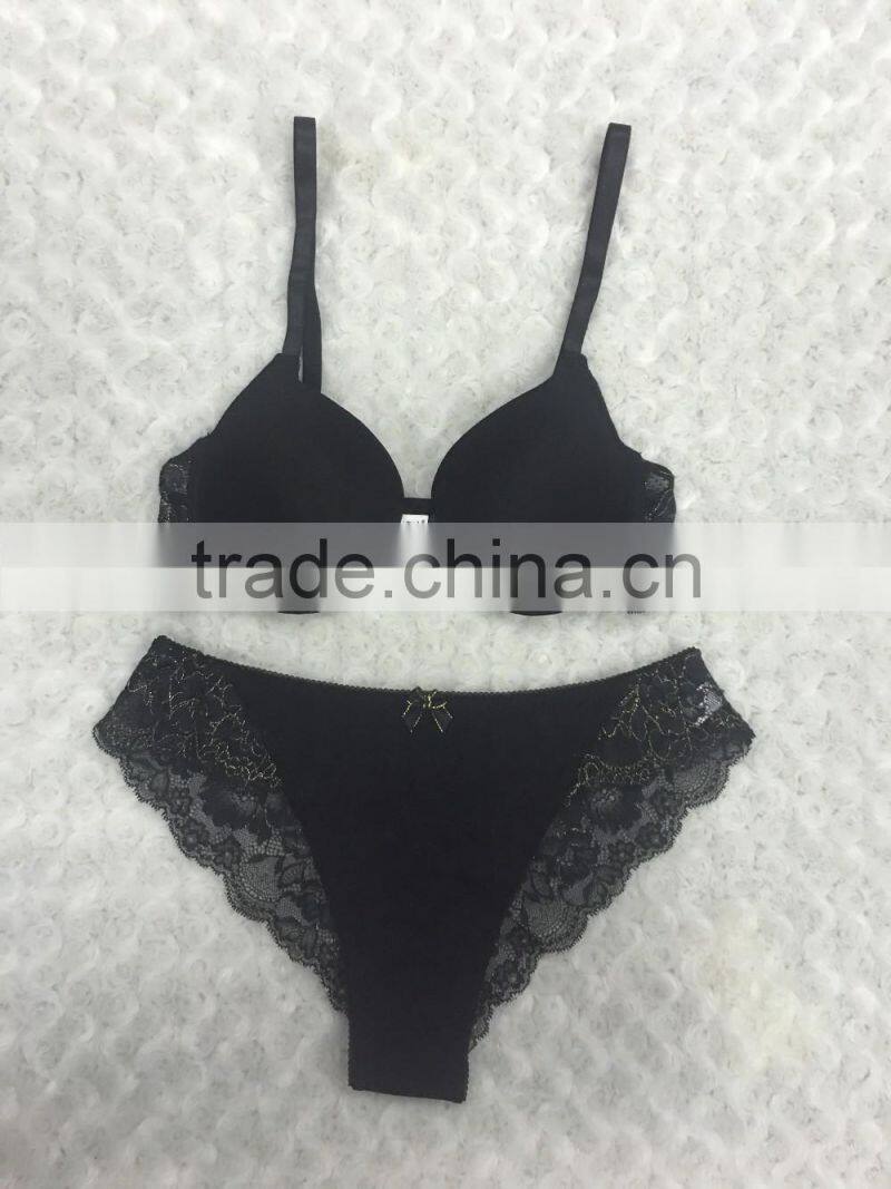 sexy bra and panty OEM accoding to design lace decoration Fancy Bra Set elegant women set