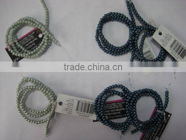 Pearlized and Texturized Beads bracelet