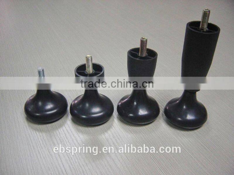 New pp material black color plastic bed feet cheap plastic bed feet