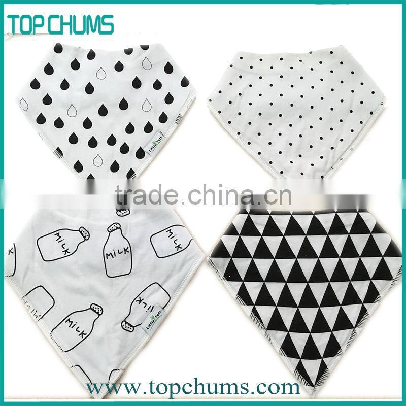 luxury printed baby triangle cotton bib bandana bandanna