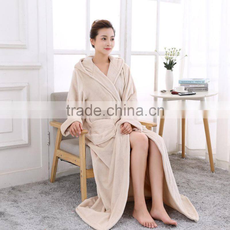 Women's hooded thick robe in 2017 Winter