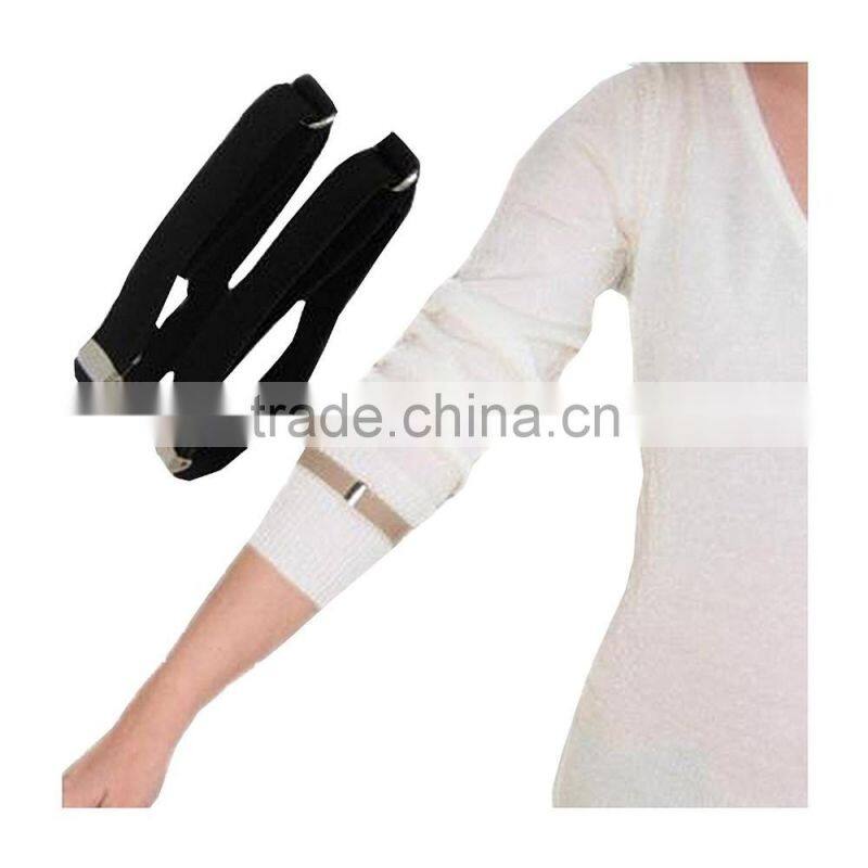 Shirt Sleeve Garter Cuffs Arm Band Elastic Solid Color Adjustable Armband Sleeve Garter