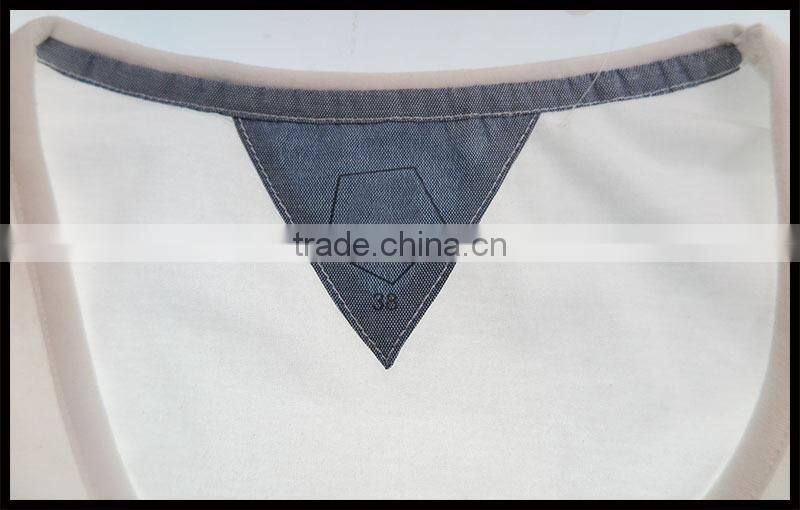 T092-1665W New Style 95 %Cotton 5% Elastane OEM White T shirt Cotton