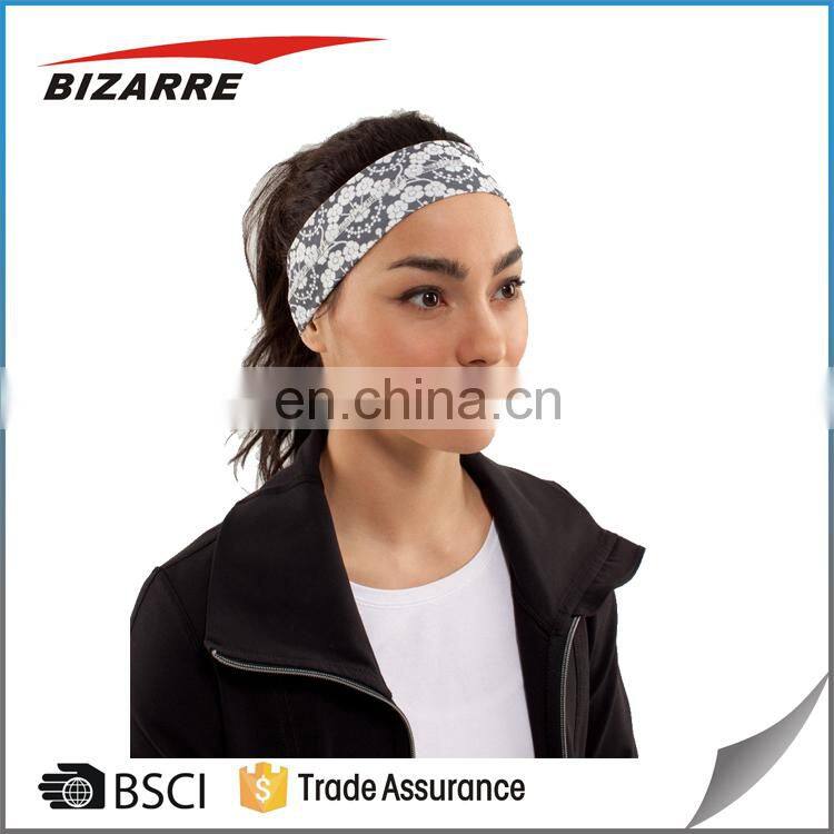 Non-slip elastic headband and flower headband with silicone