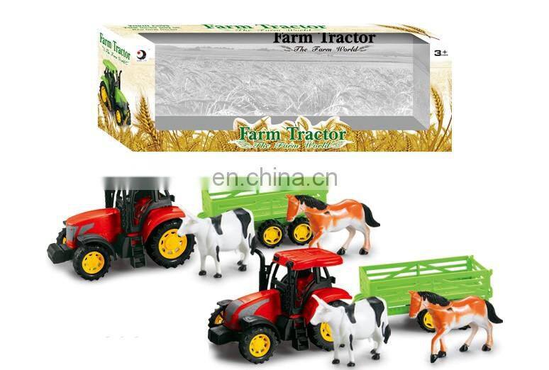 Popular Plastic Farm Tractor toy ,Friction Farm Truck ,Tool Truck Toy for Kids