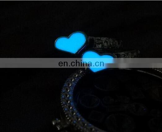 Best Frineds Heart Silver Glow in the Dark Jewelry Ring New